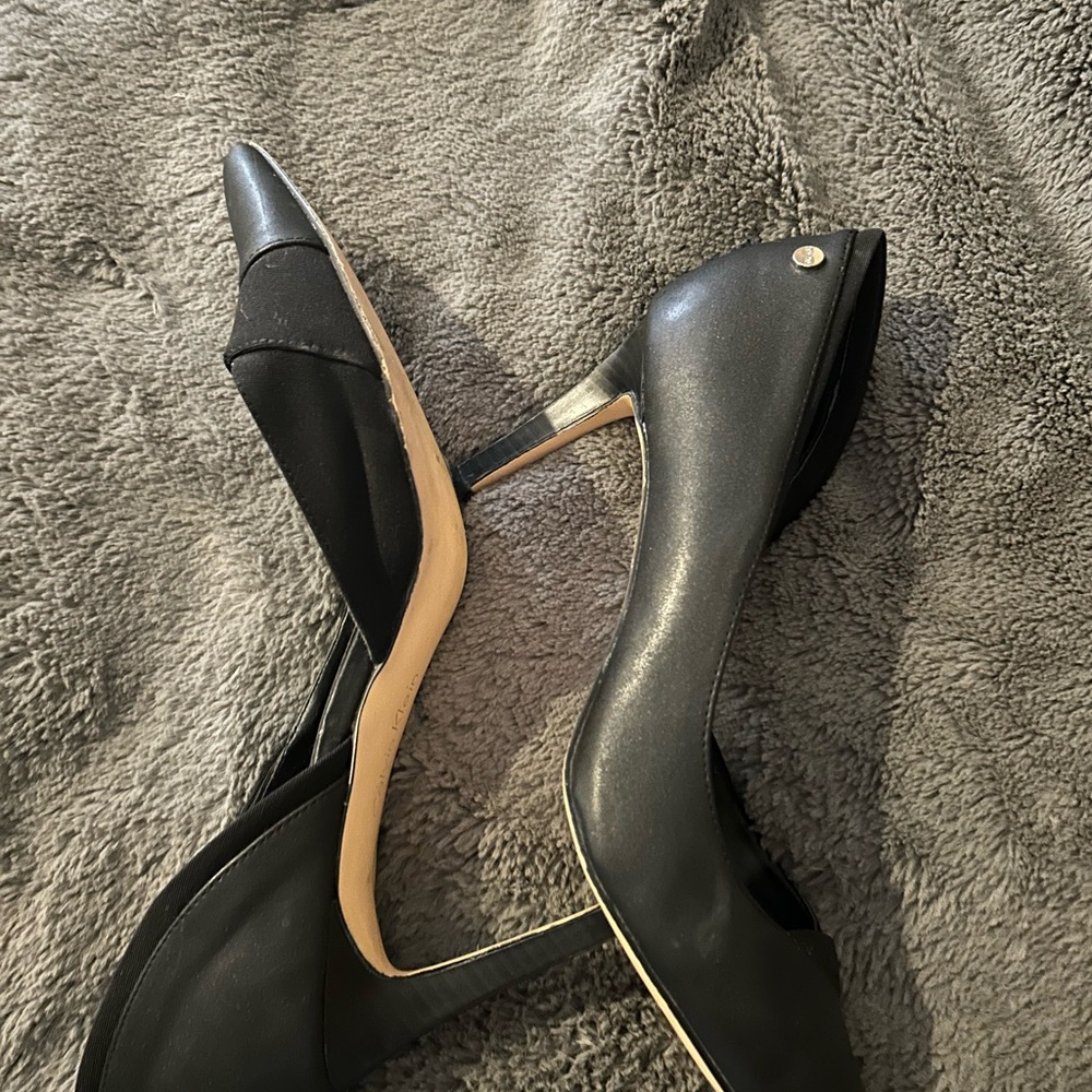 Calvin Klein Black Stiletto Heels with Pointed Toe